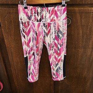 Women's Pink Patterned Leggings